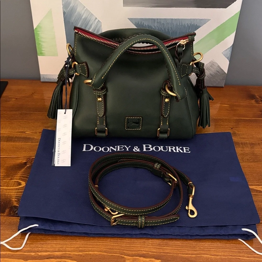 NWT Dooney & Bourke Florentine Micro Satchel in Ivy - Picture 2 of 8